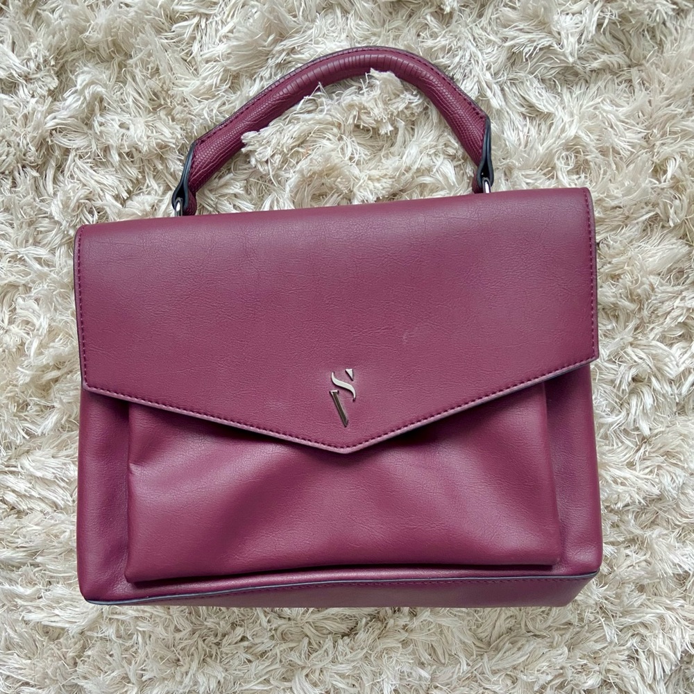 Vera Wang Plum Clutch with Handle